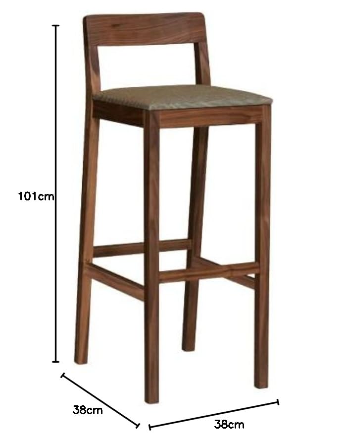 ODEJIA Simple Wooden Bar Chair Out Door Bar Chair Kitchen Counter Bar Stool