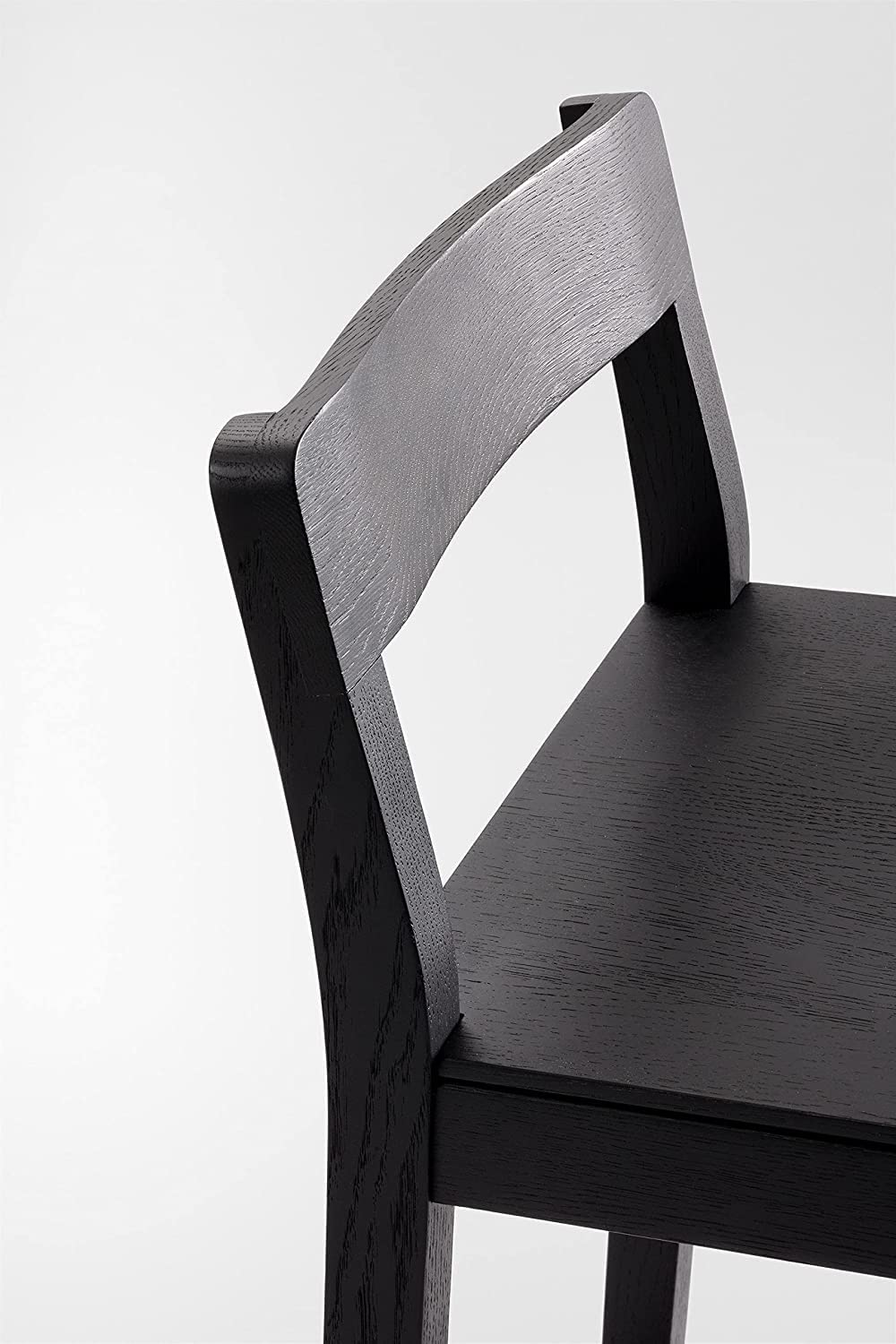 ODEJIA Simple Wooden Bar Chair - Outdoor Kitchen Counter Stool, Dark Natural Finish