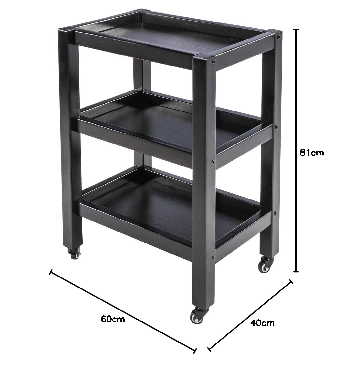 ODEJIA 3 - Tier Sheesham Wood Bar Trolley - Midcentury Modern Mahogany - ODEJIA Bar Trolley