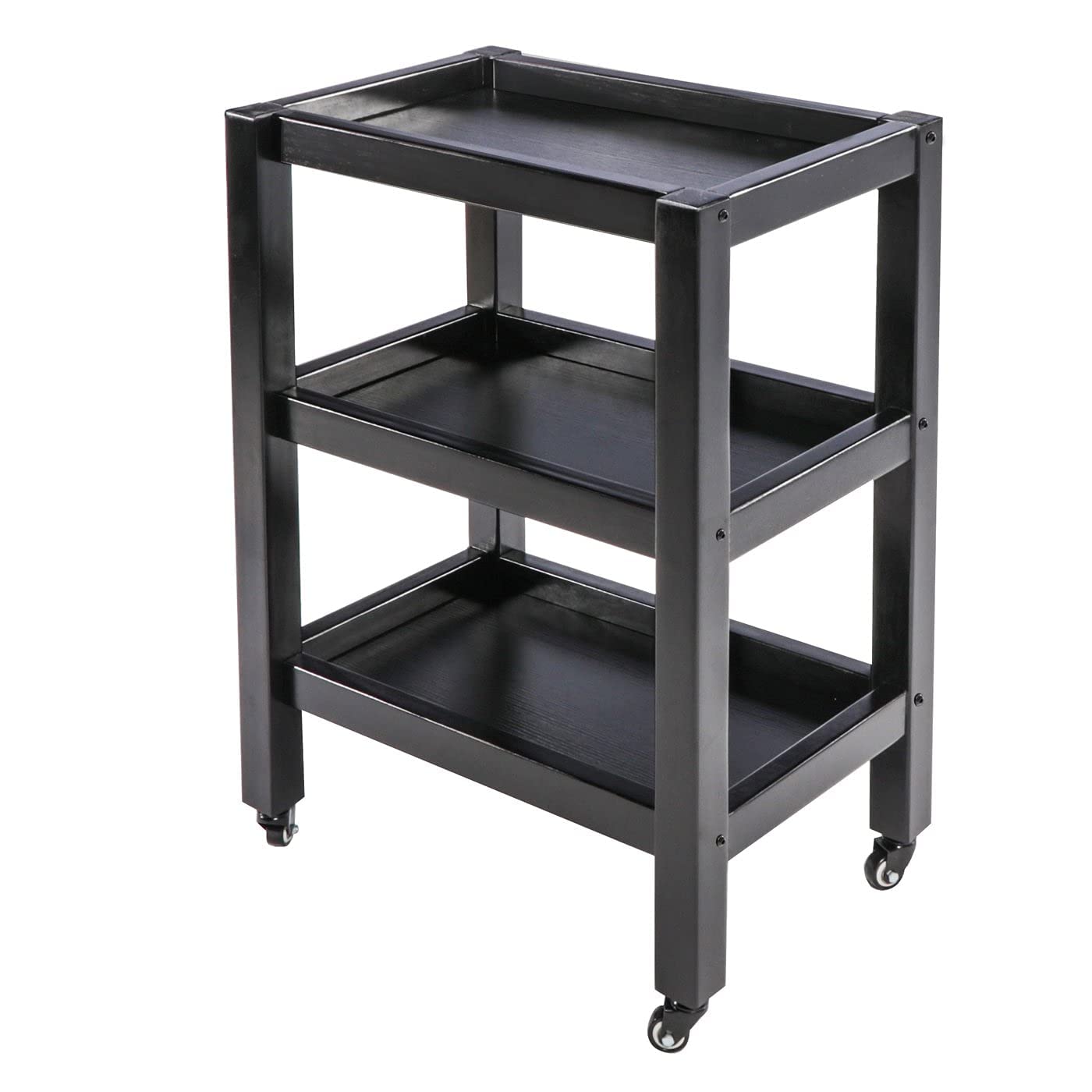ODEJIA 3 - Tier Sheesham Wood Bar Trolley - Midcentury Modern Mahogany - ODEJIA Bar Trolley