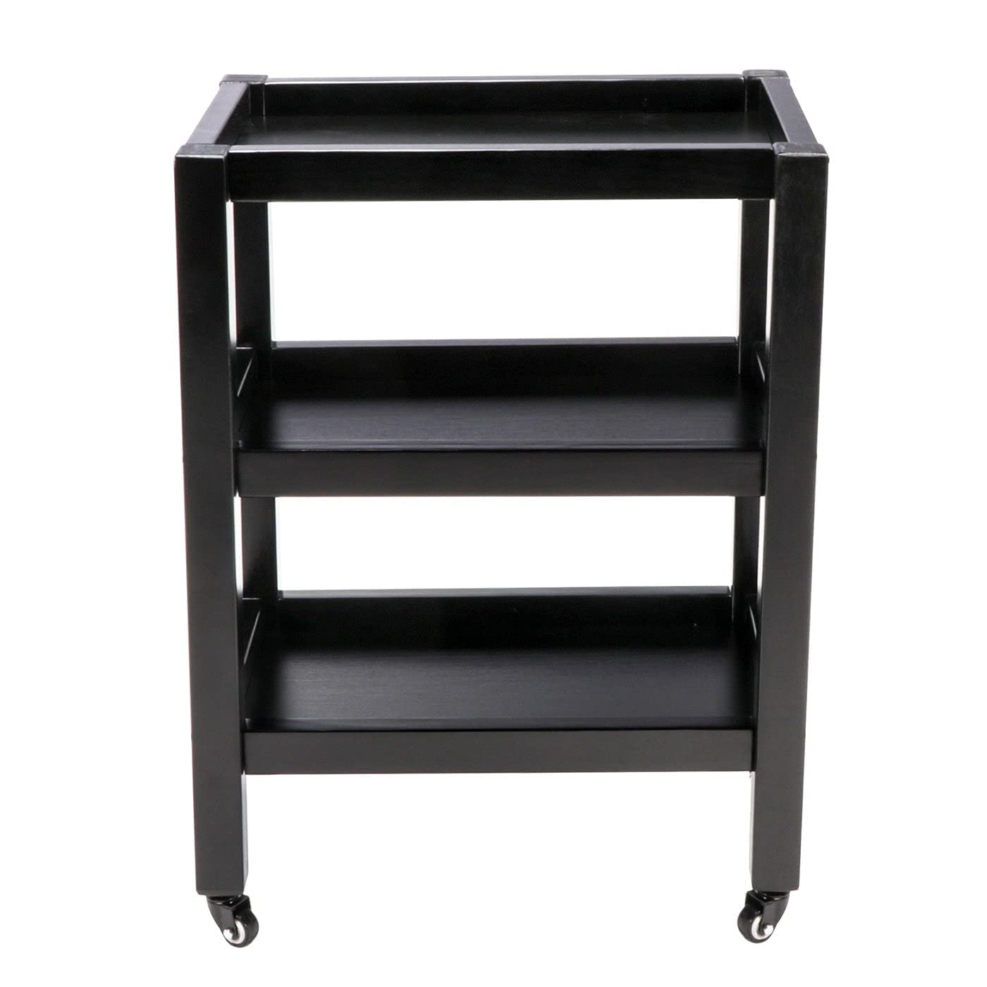 ODEJIA 3 - Tier Sheesham Wood Bar Trolley - Midcentury Modern Mahogany - ODEJIA Bar Trolley