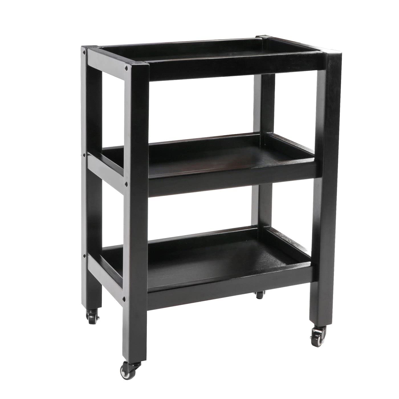 ODEJIA 3 - Tier Sheesham Wood Bar Trolley - Midcentury Modern Mahogany - ODEJIA Bar Trolley