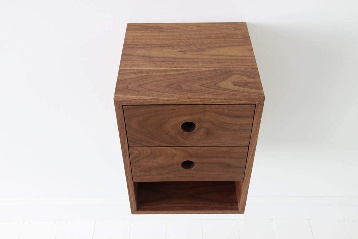 ODEJIA Bed Side nightstand Wooden Table with 3 Drawer,Natural finish - ODEJIA Nightstand