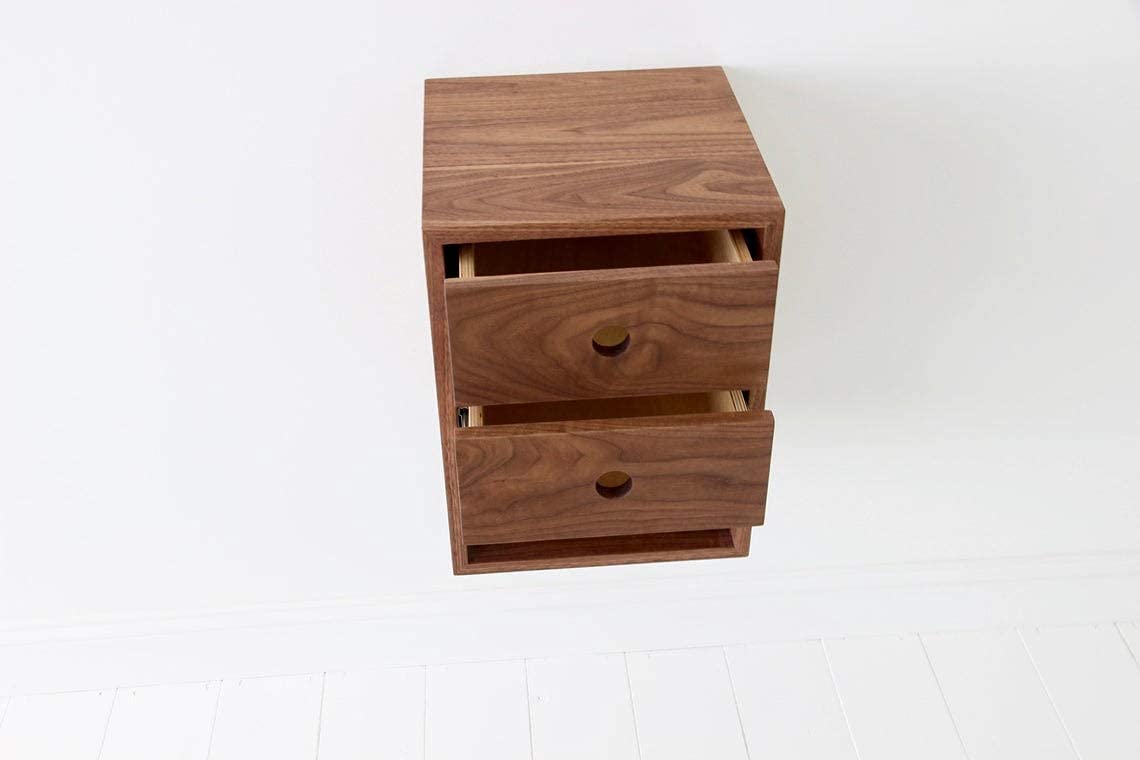 ODEJIA Bed Side nightstand Wooden Table with 3 Drawer,Natural finish - ODEJIA Nightstand