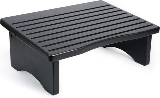 ODEJIA Ergonomic Wood Footrest - Non - Slip Slanted Top for Office/Desk - ODEJIA Footstool