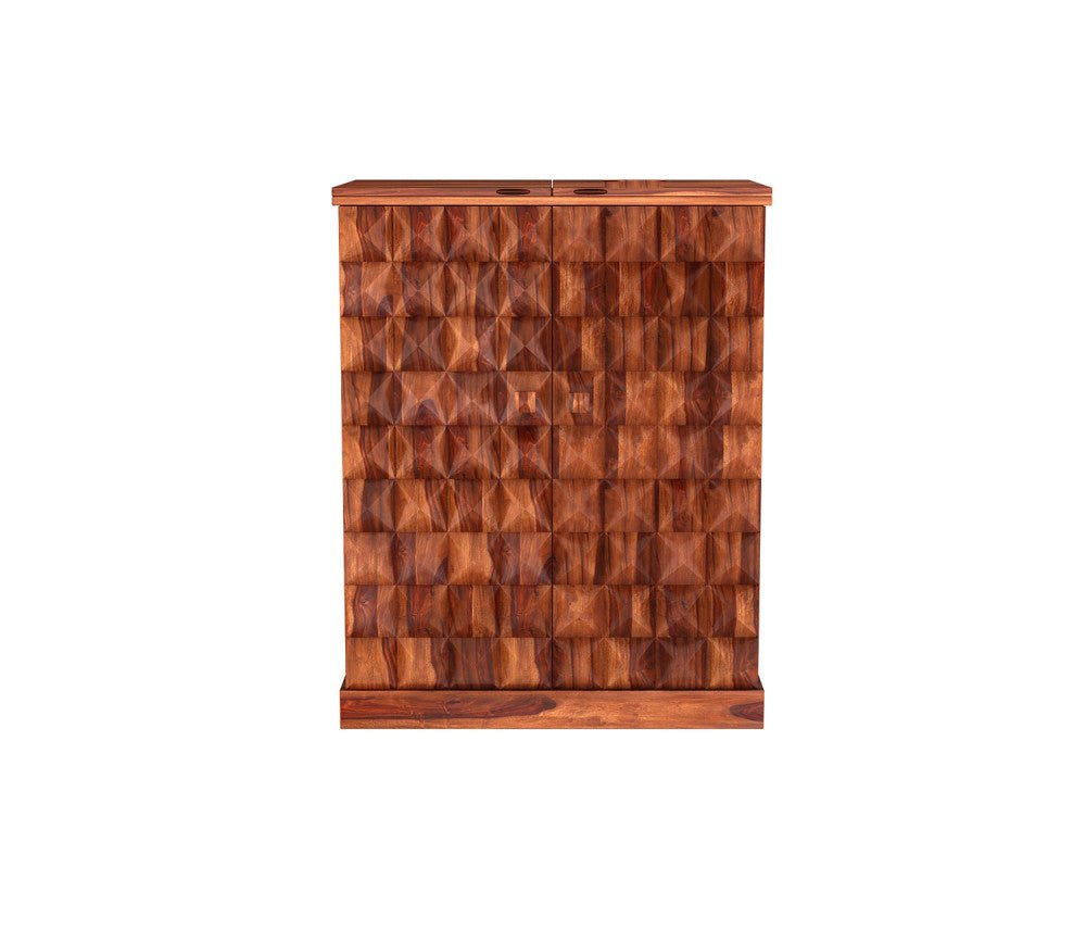 Odejia Furniture Elegant Sheesham Wood Bar Cabinet: Stylish Storage for Your Spirits - ODEJIABar Cabinet