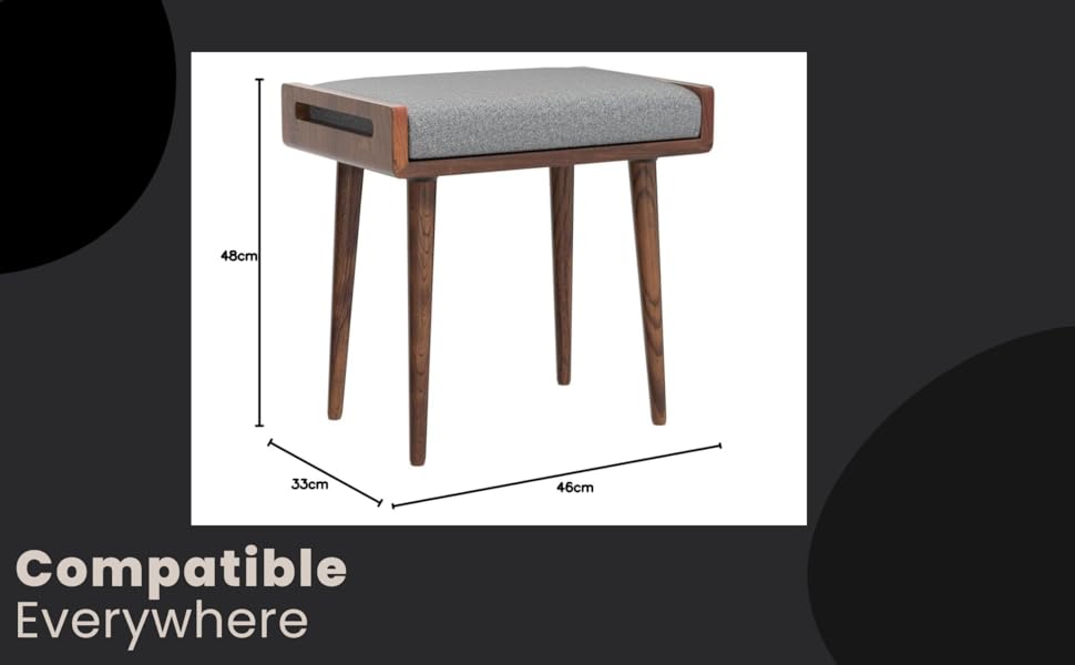ODEJIA Furniture Solid Sheesham Wood Stool with Cushion For Home | Bedroom | Living Room - ODEJIA Sitting Bench