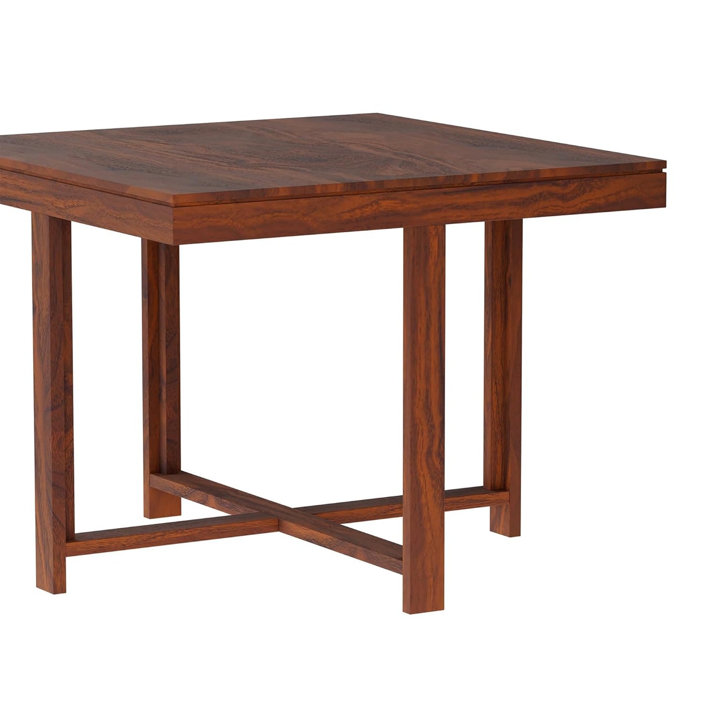 Odejia Furniture Virgo Solid Sheesham Wood 4 seater Dining Table with Chairs (Teak Finish) - ODEJIA Dining table