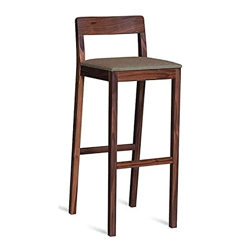 ODEJIA Simple Wooden Bar Chair Out Door Bar Chair Kitchen Counter Bar Stool