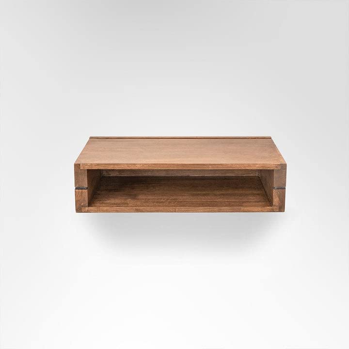 ODEJIA Solid Sheesham Wood Mounted Study Table/Home Office/Laptop Table/Wall Mounted Space Saving Desk/Office Table Stand