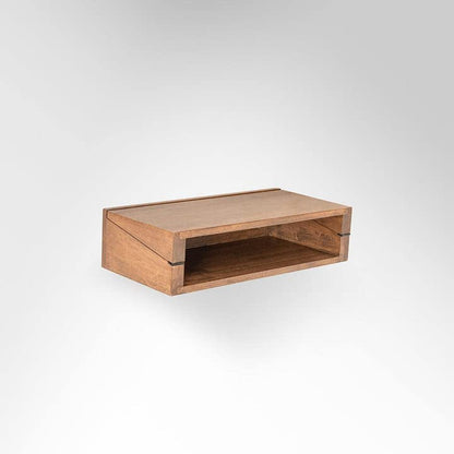 ODEJIA Solid Sheesham Wood Mounted Study Table/Home Office/Laptop Table/Wall Mounted Space Saving Desk/Office Table Stand