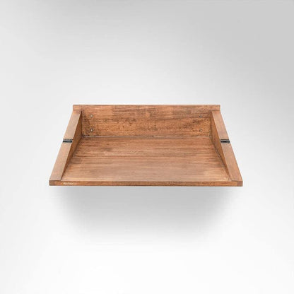 ODEJIA Solid Sheesham Wood Mounted Study Table/Home Office/Laptop Table/Wall Mounted Space Saving Desk/Office Table Stand