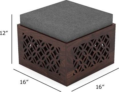 ODEJIA Solid Sheesham Wood Coffee Table with 4 stools for Living Room