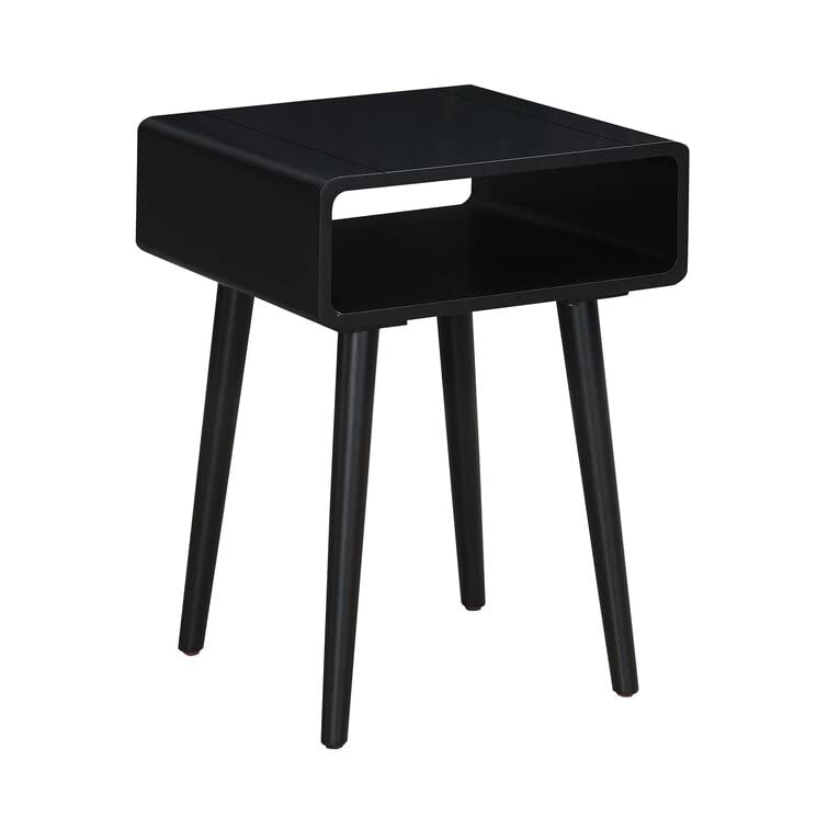 ODEJIA Sheesham Wood Bedside End Table Open Shelf For Bedroom (Brown)