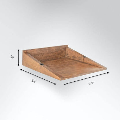ODEJIA Solid Sheesham Wood Mounted Study Table/Home Office/Laptop Table/Wall Mounted Space Saving Desk/Office Table Stand