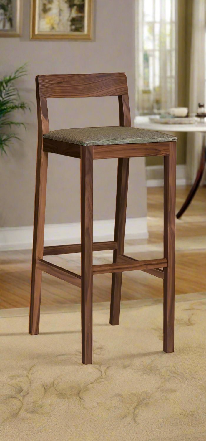 ODEJIA Simple Wooden Bar Chair Out Door Bar Chair Kitchen Counter Bar Stool