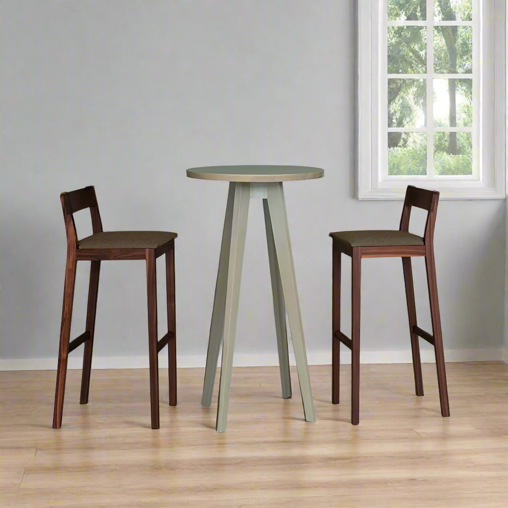 ODEJIA Simple Wooden Bar Chair Out Door Bar Chair Kitchen Counter Bar Stool