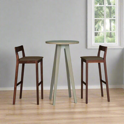 ODEJIA Simple Wooden Bar Chair Out Door Bar Chair Kitchen Counter Bar Stool