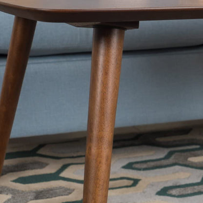 ODEJIA Walnut 4-Leg Coffee Table | Tea Table for Living Room, Bedroom, Hall, Hotel