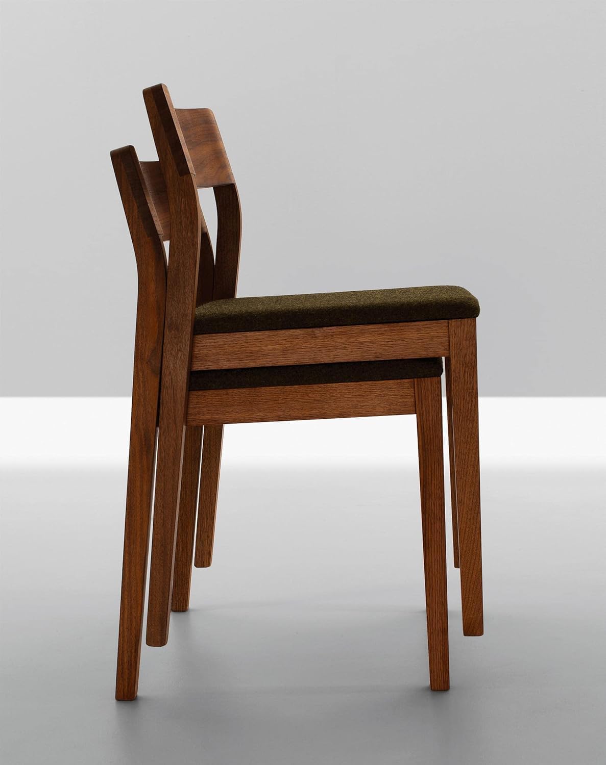 Genuine Decor Set of 2 Rosewood Dining Chairs – Rustic Teak Brown Finish, Solid Wood, No Cushion, Perfect for Dining Room, Living Room, Bedroom (Cushion White)