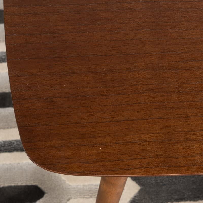 ODEJIA Walnut 4-Leg Coffee Table | Tea Table for Living Room, Bedroom, Hall, Hotel