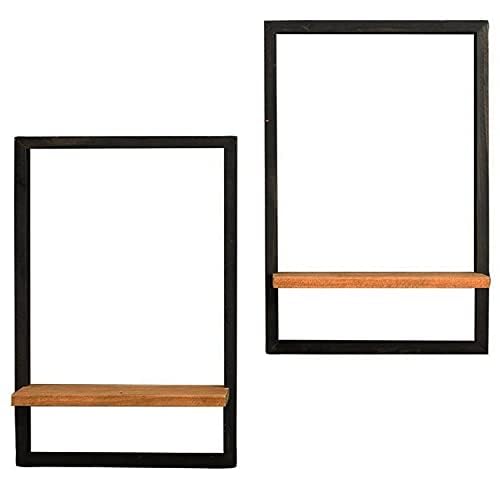 ODEJIA 15inch Floating Wall Shelves Wall Mounted Set of 2, Rustic Large Wall Shelf with Ledge for Bathroom Bedroom Kitchen Living Room - ODEJIA Wall Shelves