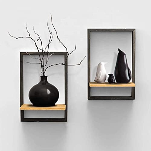 ODEJIA 15inch Floating Wall Shelves Wall Mounted Set of 2, Rustic Large Wall Shelf with Ledge for Bathroom Bedroom Kitchen Living Room - ODEJIA Wall Shelves