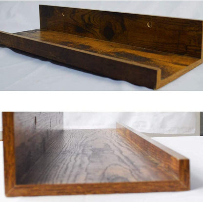 ODEJIA 16'' Floating Shelves - Set of 3 Rustic Wall - Mounted Ledge For Home, Kitchen, Office, Living Room - ODEJIA Wall Shelves