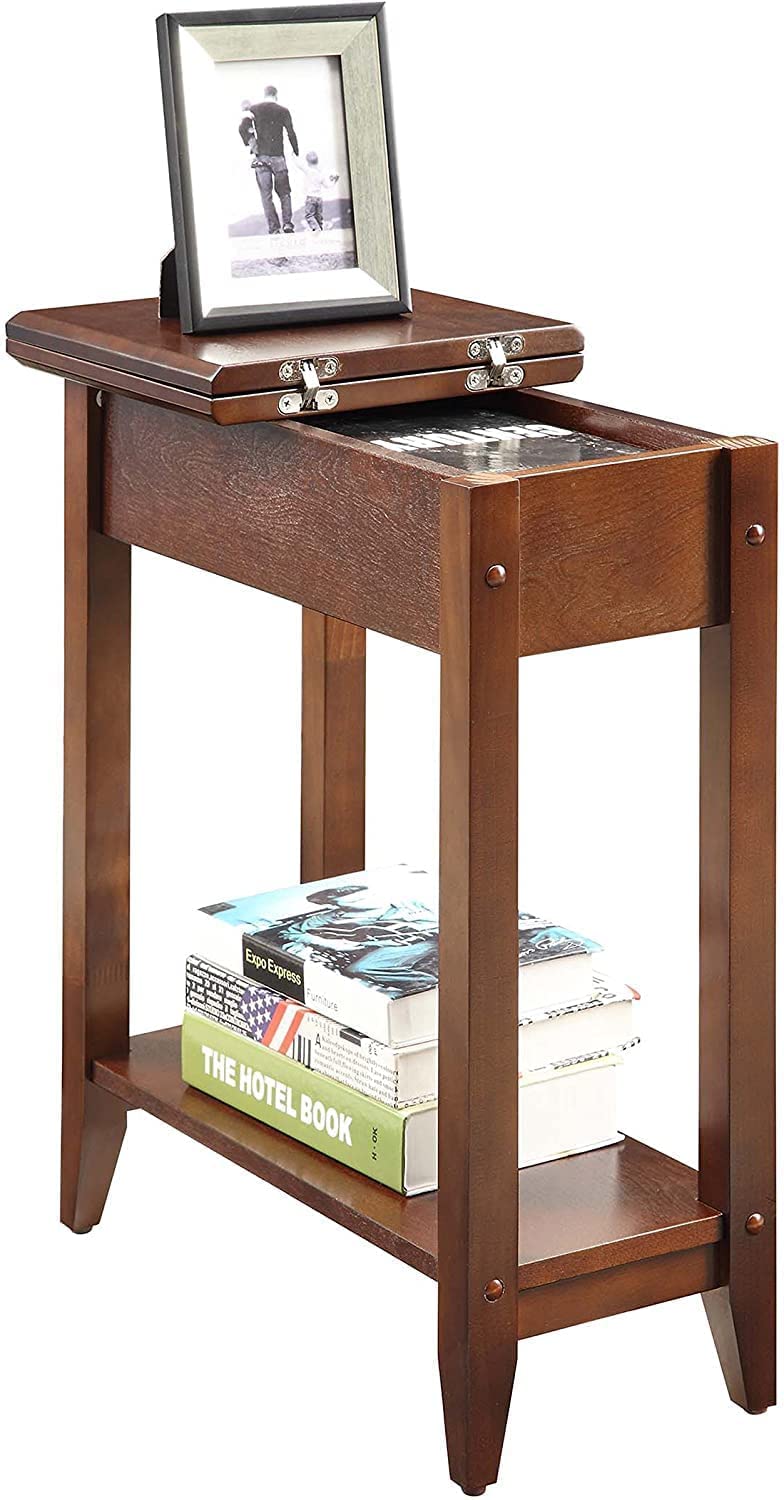 ODEJIA 3 - Tier End Table - Sheesham Wood, Natural Mahogany Finish - ODEJIA End Table