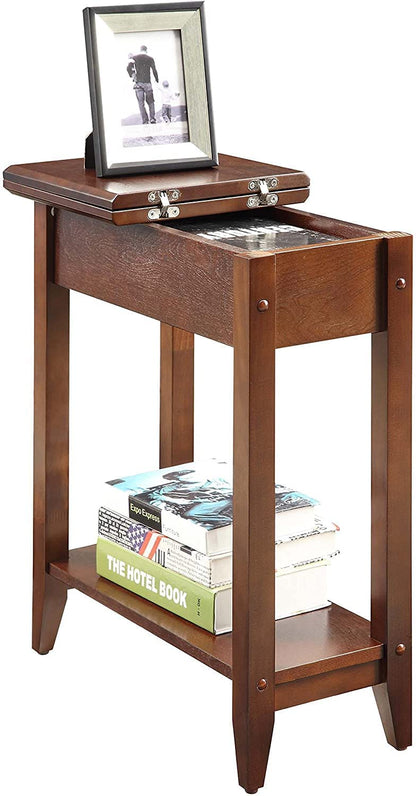 ODEJIA 3 - Tier End Table - Sheesham Wood, Natural Mahogany Finish - ODEJIA End Table