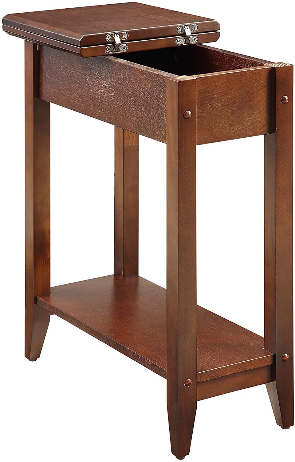 ODEJIA 3 - Tier End Table - Sheesham Wood, Natural Mahogany Finish - ODEJIA End Table
