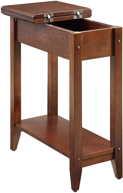ODEJIA 3 - Tier End Table - Sheesham Wood, Natural Mahogany Finish - ODEJIA End Table