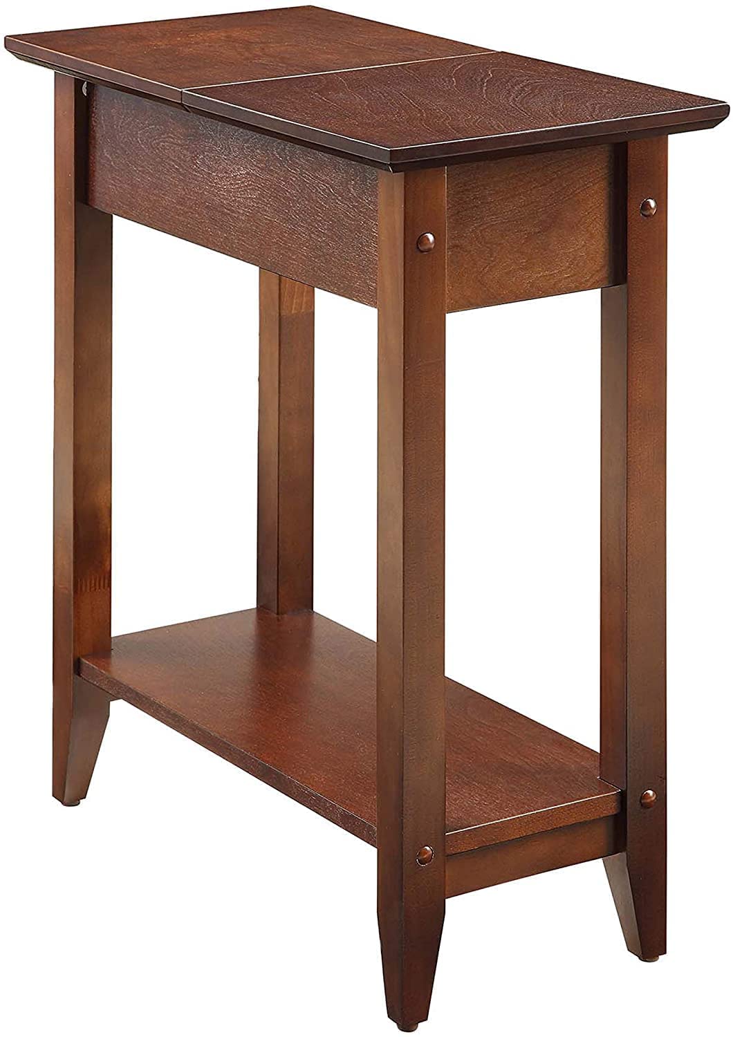 ODEJIA 3 - Tier End Table - Sheesham Wood, Natural Mahogany Finish - ODEJIA End Table