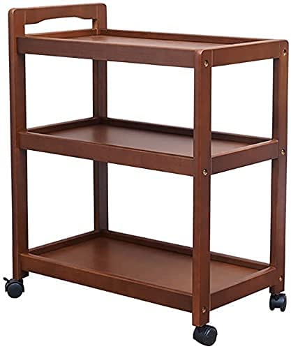 ODEJIA 3 - Tier Solid Wood Bar Trolley - Midcentury Modern Whiskey Maple - ODEJIA Bar Trolley