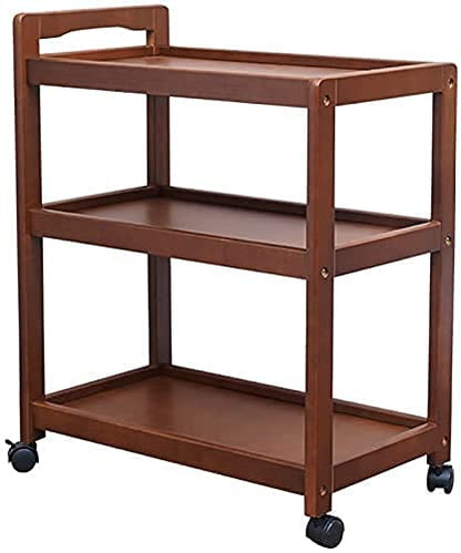 ODEJIA 3 - Tier Solid Wood Bar Trolley - Midcentury Modern Whiskey Maple - ODEJIA Bar Trolley