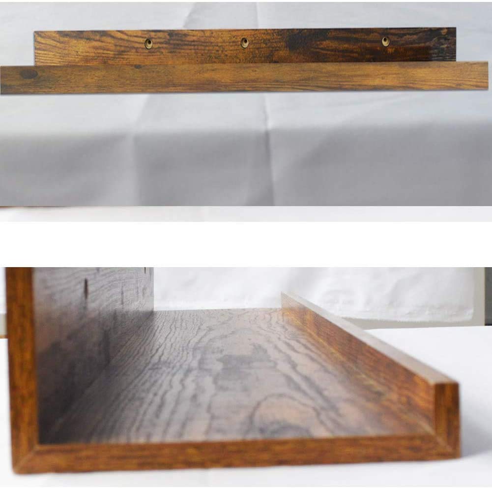 ODEJIA 36'' Floating Wall Shelves - Set of 3 Rustic Picture Ledge Shelves For Bedroom, Living Room, Office - ODEJIA Wall Shelves