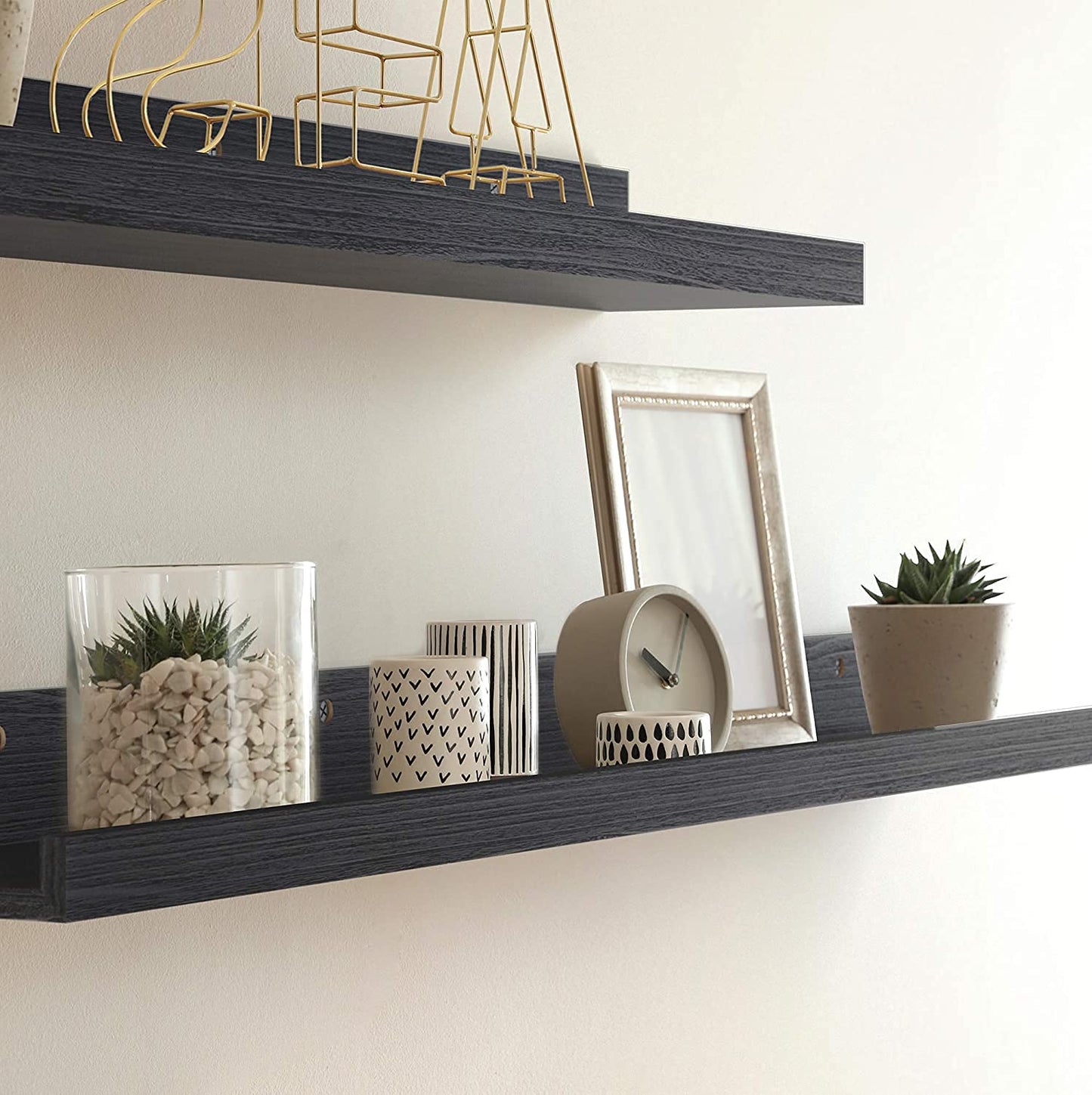 ODEJIA 36'' Floating Wall Shelves - Set of 3 Rustic Picture Ledge Shelves For Bedroom, Living Room, Office - ODEJIA Wall Shelves