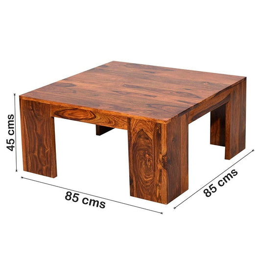 ODEJIA Coffee Table for Living Room | Center Table | Carved NET Coffee Table | Provincial Teak Finish - ODEJIA Coffee table