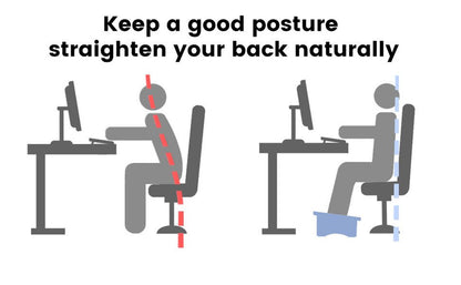 ODEJIA Ergonomic Wood Footrest - Non - Slip Slanted Top for Office/Desk - ODEJIA Footstool