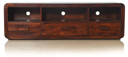 ODEJIA Furniture sheesham Wood Standard tv Entertainment Unit Stand Cabinet with Storage for Home (Teak Finish) - ODEJIA Tv Unit
