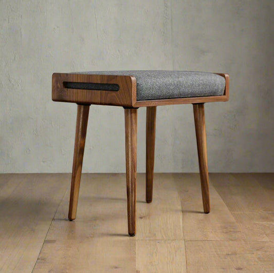 ODEJIA Furniture Solid Sheesham Wood Stool with Cushion For Home | Bedroom | Living Room - ODEJIA Sitting Bench