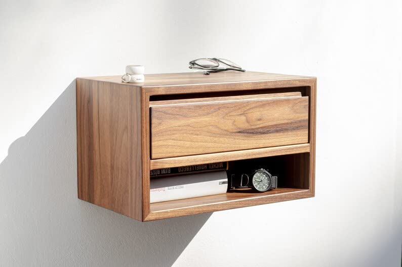 ODEJIA Furniture Wooden Bedside Table for Bedroom | Wooden Nightstand Lamp Table with 1 Drawer - ODEJIA End Table