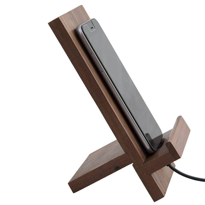 ODEJIA India Premium Wooden Mobile Stand/Mobile Holder/Dock Station with Charging Slot | Wooden Mobile Stand | Mobile Video Stand - ODEJIA Mobile Holder