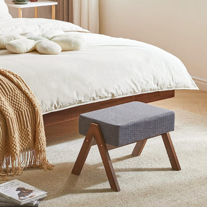 ODEJIA Modern A - Shaped Footstool - Sponge - Padded Wooden Ottoman, 11.8 - ODEJIA Footstool