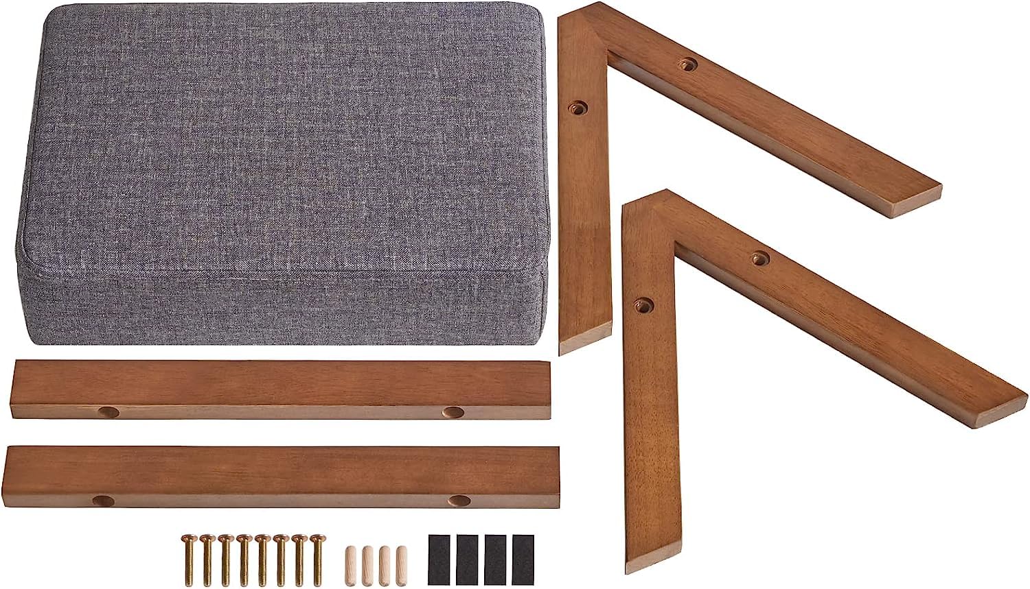 ODEJIA Modern A - Shaped Footstool - Sponge - Padded Wooden Ottoman, 11.8 - ODEJIA Footstool