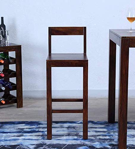 ODEJIA Modern Rectangular Rosewood Wooden Bar Stool in Walnut Finish for Home Bar Chair Size: 16 x 16 x40inch Seating Height 29.5inch - ODEJIA Bar Chair