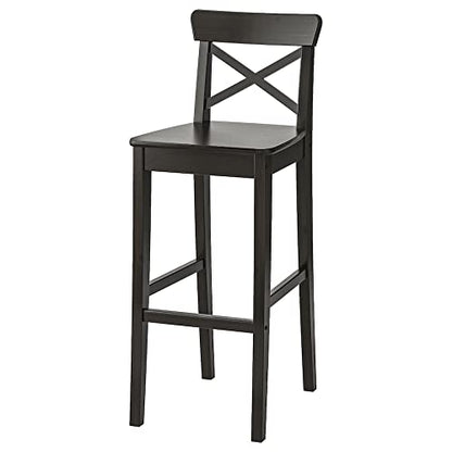 ODEJIA Rosewood Bar Chair Set of 2 - Black Backless Wooden Stool for Restaurant, Bar, Kitchen, and Café - ODEJIA Bar Chair