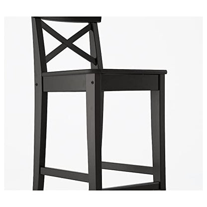 ODEJIA Rosewood Bar Chair Set of 2 - Black Backless Wooden Stool for Restaurant, Bar, Kitchen, and Café - ODEJIA Bar Chair
