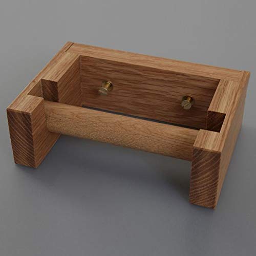 ODEJIA Rustic Wooden Toilet Paper Holder – Wall - Mounted Brown Roll Hanger (Natural) - ODEJIA Towel Holder
