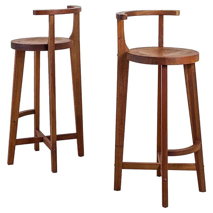ODEJIA Sheeesham Sheesham wood Round bar Chair Rounded Back Rest With Arm Rest - ODEJIA Bar Chair